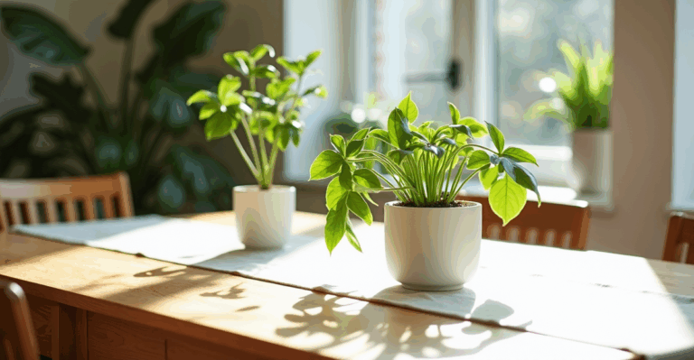 How to Style a Dining Table Centerpiece with Philodendron (Without Blocking Your View)