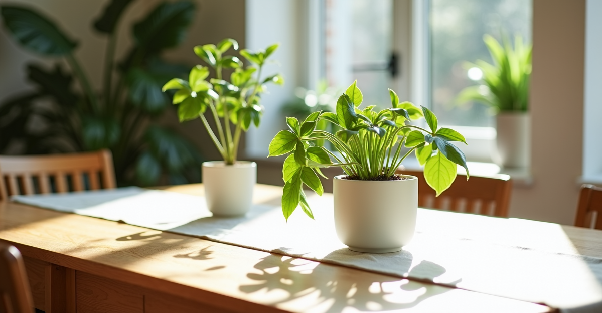 How to Style a Dining Table Centerpiece with Philodendron (Without Blocking Your View)