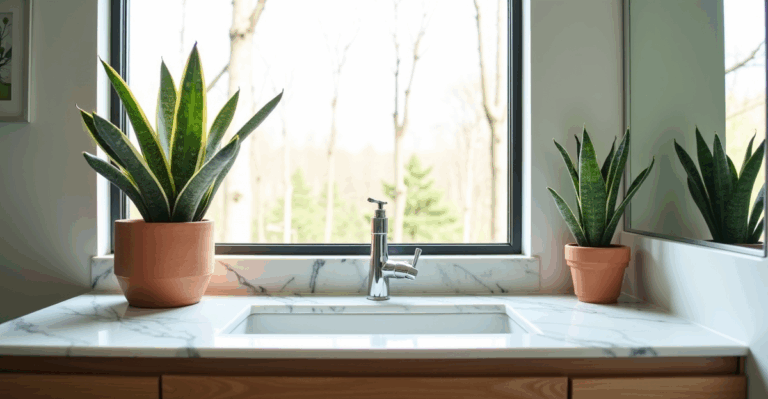 Snake Plants That Actually Thrive in Your Steamy Bathroom (And Why Your Heavy Planter Is Failing You)