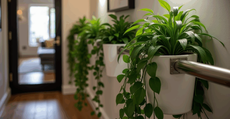 Styling Your Stair Landing with Pothos (No Natural Light? We’ve Got You Covered)